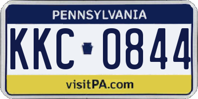 PA license plate KKC0844
