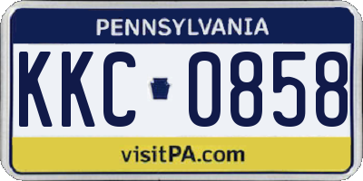 PA license plate KKC0858