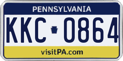 PA license plate KKC0864
