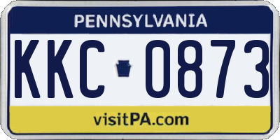 PA license plate KKC0873