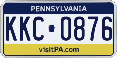 PA license plate KKC0876