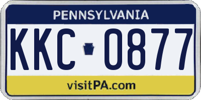 PA license plate KKC0877