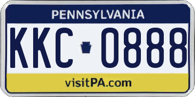 PA license plate KKC0888