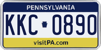 PA license plate KKC0890