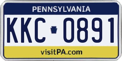 PA license plate KKC0891
