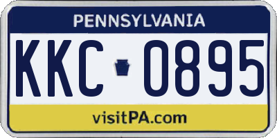 PA license plate KKC0895