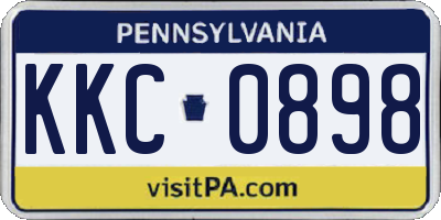 PA license plate KKC0898