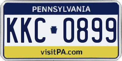 PA license plate KKC0899