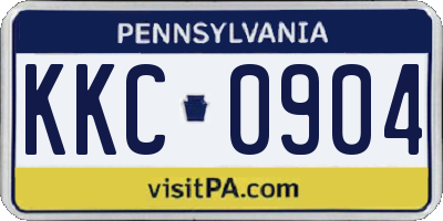 PA license plate KKC0904