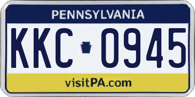 PA license plate KKC0945