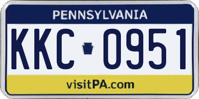 PA license plate KKC0951