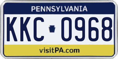 PA license plate KKC0968
