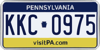 PA license plate KKC0975