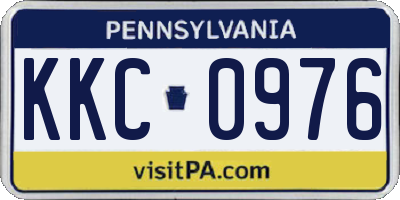 PA license plate KKC0976