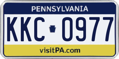 PA license plate KKC0977