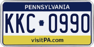 PA license plate KKC0990