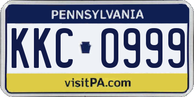 PA license plate KKC0999