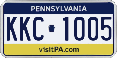PA license plate KKC1005
