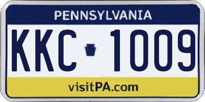 PA license plate KKC1009