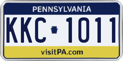 PA license plate KKC1011