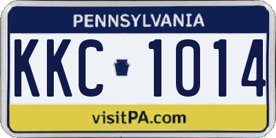 PA license plate KKC1014
