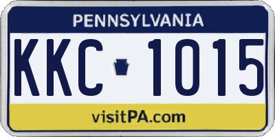 PA license plate KKC1015