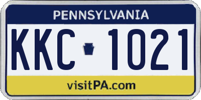 PA license plate KKC1021