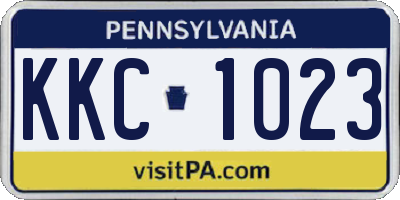 PA license plate KKC1023