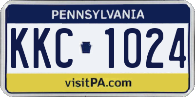 PA license plate KKC1024