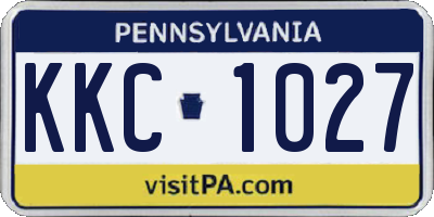 PA license plate KKC1027