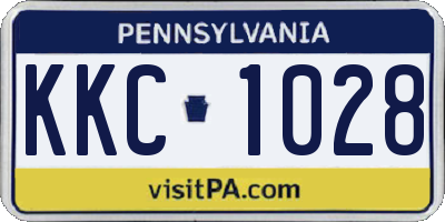 PA license plate KKC1028