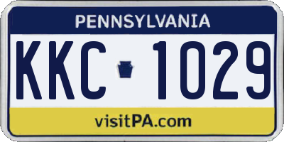 PA license plate KKC1029