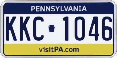 PA license plate KKC1046