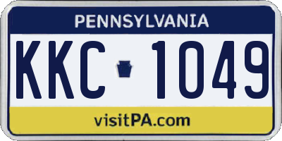 PA license plate KKC1049