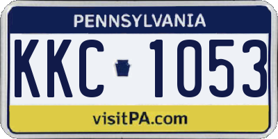 PA license plate KKC1053