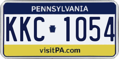 PA license plate KKC1054