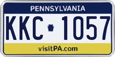 PA license plate KKC1057