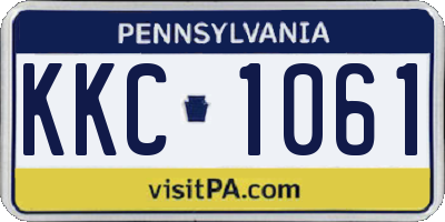 PA license plate KKC1061