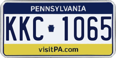 PA license plate KKC1065