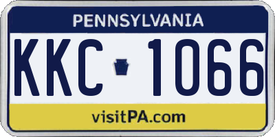 PA license plate KKC1066