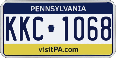 PA license plate KKC1068