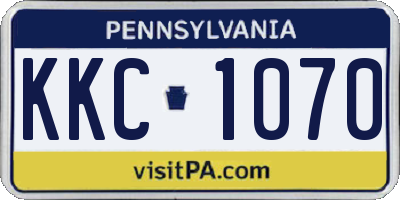 PA license plate KKC1070