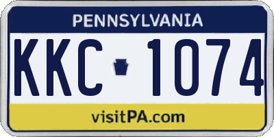 PA license plate KKC1074