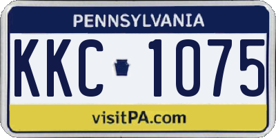 PA license plate KKC1075