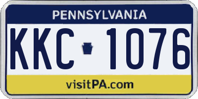 PA license plate KKC1076