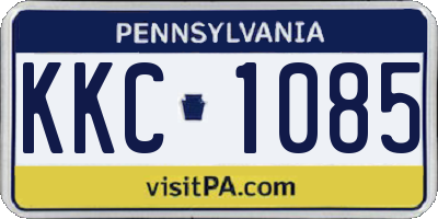 PA license plate KKC1085