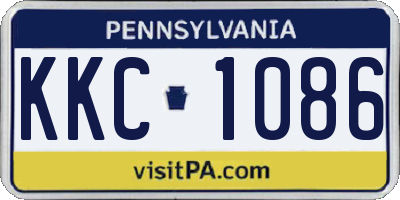 PA license plate KKC1086