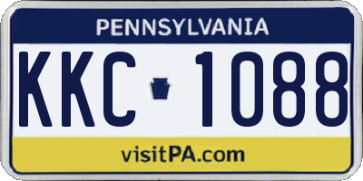 PA license plate KKC1088