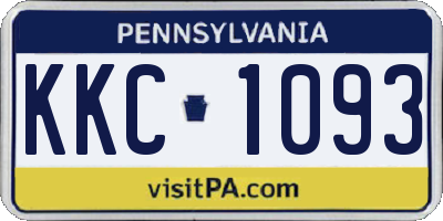 PA license plate KKC1093