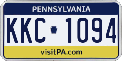 PA license plate KKC1094